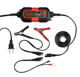 BLACK+DECKER BM3B Fully Automatic 6V/12V Battery Charger/Maintainer with Cable Clamps and O-Ring Terminals