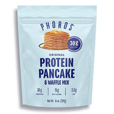 Protein Pancake Mix & Protein Waffle Mix by Phoros Nutrition, 30g of Protein, Low Carb, High Protein, Keto-Friendly, Whey Protein, Whole Grain Oats, Whole Wheat Pancakes, Just Add Water (Original)