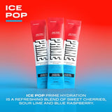 PRIME HYDRATION+ Sticks ICE POP | Hydration Powder Single Serve Sticks | Electrolyte Powder On The Go | Low Sugar | Caffeine-Free | Vegan | 48 Sticks