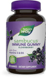 Nature's Way Sambucus Elderberry Gummies, With Vitamin C, Vitamin D and Zinc, Immune Support for Kids and Adults*, 60 Gummies (Packaging May Vary)