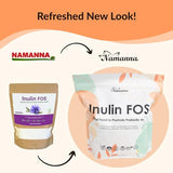 NAMANNA Pure Inulin FOS Powder 2 lb – Natural Fiber from Chicory Root, Prebiotic Intestinal Support, Digestive Health Promoting, Unflavored