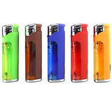 10 Pack Refillable Butane Cigarette Lighter with LED Flashlight
