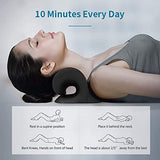 RESTCLOUD Neck and Shoulder Relaxer, Cervical Traction Device for TMJ Pain Relief and Cervical Spine Alignment, Chiropractic Pillow, Neck Stretcher (Black)