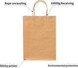 RACETOP Brown Paper Bags with Handles Bulk, 100Pcs, 8x4.5x10.8Inches, Gift Bags, Brown Kraft Paper Bags, Gift Bags Bulk, Retail Bags, Party Bags, Shopping Bags, Favor Bags