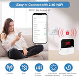 WiFi Smart Wireless Caregiver Pager Call Button System Emergency Alert System Life Alert Button for Seniors Patient Disabled Elderly 2 SOS Panic Button 1 Receiver(only Supports 2.4GHz Wi-Fi)