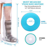 Waterproof Cast Covers for Shower Leg Adult Full long leg Protection to Wounds, Keeps Cast and Bandage Dry Bath,Watertight Cast Bag Showering for Surgery Foot, Ankle, Knee Burns Reusable