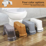 EVRON Toilet Stool 7" Bathroom Squatting Toilet Step Stool for Potty Assistance,Original Compact Flexible Distance Adjustment Poop Stool Stackable Design for Space Saving Storage&Go Travel