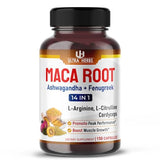 Organic Maca Root Black, Red, Yellow 17,700mg with Ginseng, Ashwagandha, Fenugreek - Best Supplement for Stamina, Natural Energizer *USA Made & Tested* (150 Count (Pack of 1))