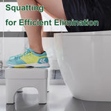 Kzeirm Toilet Stool Poop Stool, Poop Step Stool for Bathroom, Toilet Foot Pooping Stool for Adults, Portable Travel Squat Stool, Toilet Bench for Feet, Banco para Baño Toilet Leg Raiser