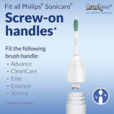 Brushmo Replacement Toothbrush Heads for Philips Sonicare E-Series HX7022/66, Fits Sonicare Essence, Xtreme, Elite, Advance, and CleanCare Electric Toothbrush, 6 Pack