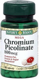 Nature's Bounty Mega Chromium Picolinate 800 mcg tablets 50 ea (Pack of 2)