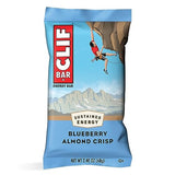 CLIF BAR - Blueberry Almond Crisp - Made with Organic Oats - Non-GMO - Plant Based - Energy Bars - 2.4 oz. (12 Pack)