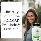 Casa de Sante Low FODMAP Certified Probiotic & Prebiotic Synbiotic Supplement, IBS IBD & SIBO Dairy Free Vegan, Soy/Gluten/Inulin Free Non GMO No Gas No Bloating (60 Caps)