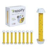 Trappify Hanging Fly Traps Outdoor: Fruit Fly Traps for Indoors | Fly Catcher, Gnat, Mosquito, & Flying Insect Catchers for Inside Home - Disposable Sticky Fly Trap for Indoor House Pest Control
