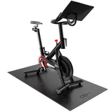 Cycleclub Bike Mat Compatible with Peloton & Treadmill - UPGRADE to 6 mm - 30" x 72" Thick Exercise Bike Trainer Mat for Stationary Indoor Spin Bike