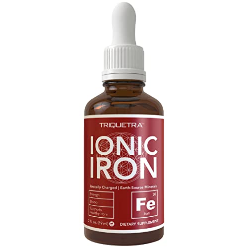 Ionic Liquid Iron Supplement (236 Servings) – Highest Absorption Rate Allows for Smaller Dose & Less Stomach Issues - Non-Flavored, Vegan, Ionically Charged, Earth-Sourced Minerals
