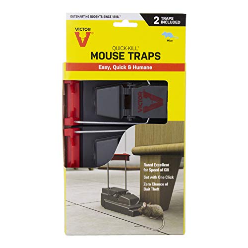 Victor M122 Quick-Kill Easy Set Mouse Trap - 2 Reusable Mouse Traps