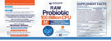 Raw Probiotics 100 Billion CFU Organic With Prebiotics, Digestive Enzymes, & Whole Food Fruits & Vegetables