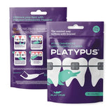Platypus Orthodontic Flossers for Braces Unique Structure Fits Under Arch Wire, Floss Entire Mouth in Less Than Two Minutes, Increases Flossing Compliance - 30 Count Bag (Pack of 4)