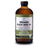 Organic Black Seed Oil - USDA Certified Cold Pressed Glass Bottle Over 1.5% Thymoquinone 3X strength Turkish Black Cumin Nigella Sativa non-GMO 100% Pure Blackseed Oil (16oz Glass Bottle)