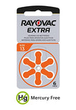 RAYOVAC WNS-emg-World Big Box Pack Extra Type 13 Hörgerätebatterien Zinc Air P13 PR48 ZL2, 60 Stück