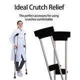 Universal Underarm Crutches Padded Crutch Pads with Hand Grips Padding Handle Covers