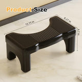 Kzeirm Black Toilet Stool Squat Adult, 7" Squatting Poop Stool for Toilets, Bathroom Foot Rest Stools for Pooping, Potty Toilet Step Stool for Toddlers & Adults, Non-Slip Pads