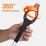 2-Pack Extra Long Grabber Reacher, 32" Foldable Trash Picker Grabber with Strong Magnetic Tip, 360° Rotating Head Trash Gripper, Trash Claw Grabber Tool,Hand Grabber for Reaching(Orange)