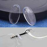 BEHLINE Eyeglass Nose Pads Replacement for Silhouette Frameless Glasses Eye Glasses and Eyewear Frames,Soft Silicone Plug in Eye Glasses Parts Push in Nose Piece,Clear Repair Kit