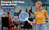 VLISBO Electric Fly Swatter 4000V 2 in 1 Bug Zapper Racket Fly Killer Mosquitoes Trap Lamp Rechargeable with 1200mAh Battery for Indoor Home Office Backyard Patio Camping (1 Pack)-White
