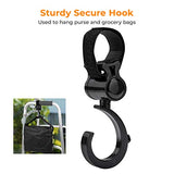 Wheelchair Cup Holder, Walker Cup Holder, Rollator Cup Holder, 4 Flexible Tabs with Hook Drink Holder for Walker, Scooter, Stroller, Mobility