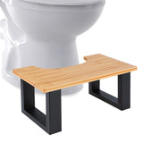 Anyony Squatting Toilet Stool, 7.5'' Upgraded Thickened Metal Feet Poop Stool, Bathroom Black Toilet Stool Squat Adult with Non-Slip Pads, Suitable for Everyone