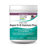 Ionic Fizz Super D-K Calcium Plus by Pure Essence - with Extra Magnesium, Vitamin D3, Vitamin K2 for Strong Bones and Stress Support - Mixed Berry - 14.82oz