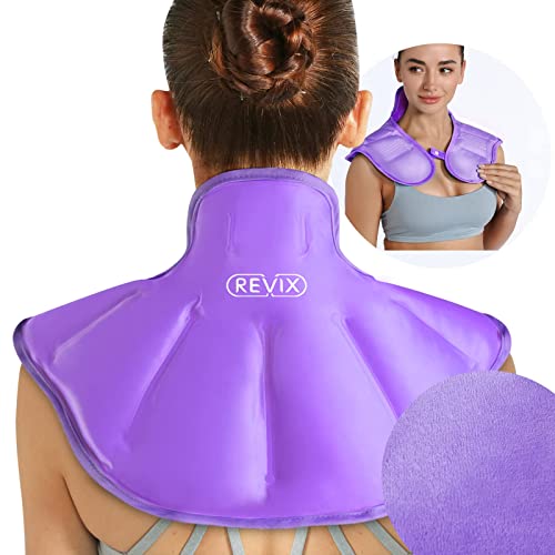 REVIX Shoulder Ice Pack for Injuries Reusable Gel Large Neck Shoulder