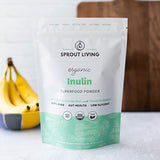 Sprout Living Organic Inulin Prebiotic Powder, Soluble Fiber, Digestive Gut Health, 1 lb