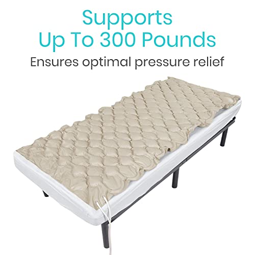 Vive Alternating Pressure Pad Replacement - Inflatable Low Air Loss Mattress Topper for Pressure Ulcer and Sore Relief Treatment - Fits Standard Hospital Bed - For Elderly, Seniors, Bedridden Patients