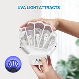 INRAGEO Flying Insect Trap HU002 Plug-in Fly Trap Indoor, Electric Bug Killer Indoor Gnat Catcher Fly Tapper with Night Light UV Attractant Catcher for Bedroom, Kitchen, Office (2 Pack, White)