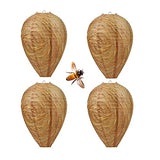 GWHOLE 4 Pack Wasp Nest Decoy Hanging Fake Wasp Hornets Yellow Jackets Nest for Garden Outdoor…