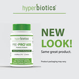 Hyperbiotics Pre Pro Vegan Probiotics + Prebiotics | 60 Billion CFU | Daily Probiotic for Women and Men | Advanced Strength Digestive and Immune Health Support | Gluten and Dairy Free | 30 Capsules