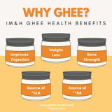 Classic Ghee Butter, Grass-Fed by Indian Milk & Honey, Handmade & Locally Sourced Ghee Clarified Butter | Lactose, Gluten & Casein Free | Ghee in Recyclable PET Jars (44 Ounce (Pack of 2))