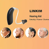 Hearing Aids Domes Smoky Power Domes for Resound Sure Fit RIC RITE and Open Fit BTE Hearing Amplifier with Cleaning Tool (Small (12 Counts))