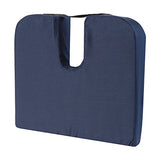 DMI Sloping Back Foam Seat Cushion for Coccyx Pain Relief, For Use with Chairs and Wheelchairs, With Cover, FSA HSA Eligible, 16 x 18 x 2 – 4 Inches, Navy.