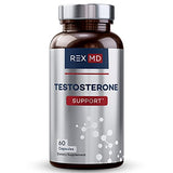 REX MD Testosterone Support Supplement for Men | Formulated to Help Support Energy, Stamina, Performance | Natural Ingredients Including Fenugreek Help Support Body's Testosterone Levels, Made in USA
