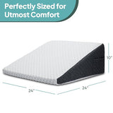 Maeytau Bed Wedge Pillow for Sleeping, 10 inch Triangle Pillow with Memory Foam Top, Elevated Support Incline Wedge Pillow with Removable Washable Cover