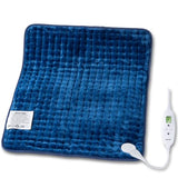 QALTGC Heating Pad (20"x 24"), Dual Mode Controller, Machine Washable, Comfortable Soft for Cramps/Pain Relief（Dark Blue）