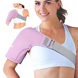 NEWGO Shoulder Ice Pack Rotator Cuff Cold Therapy, Ice Pack Shoulder Cold Pack Reusable Shoulder Ice Pack Wrap for Pain Relief & Tendonitis, Recovery After Shoulder Surgery, Swelling - Purple
