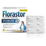 Florastor Probiotics for Digestive & Immune Health, 54 Capsules, Probiotics for Women & Men, Dual Action Helps Flush Out Bad Bacteria & boosts The Good with Our Unique Strain Saccharomyces boulardii