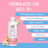 MaryRuth's | USDA Organic Liquid Multivitamins for Women | Liposomal Womens Multivitamin for Immune Support | Vanilla Peach | Sugar-Free, Vegan | 15.22 Fl Oz