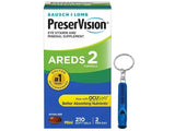 Vision ARED - Mini Softgels 210 Count, Eye Vitamin and Mineral Supplement +Bundle with VITACARE Whistle Keychain for Outdoor