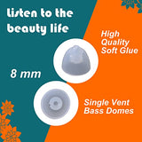 Hearing Aid Domes for Oticon Replacements,Oticon Minifit Single Vent Bass Domes (8 mm/3 Pack）,Universal Domes for Oticon Hearing Aid Supplies